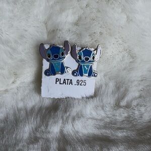 Blue and Purple Character Earrings 925 silver real